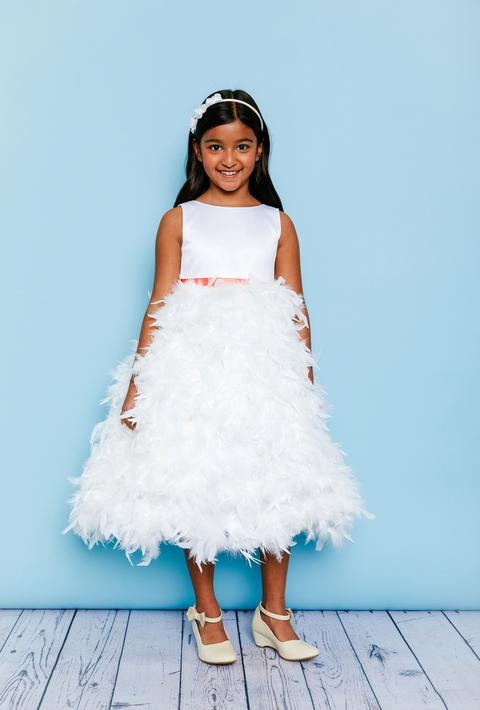 Rosebud hot Flower Girl Dress