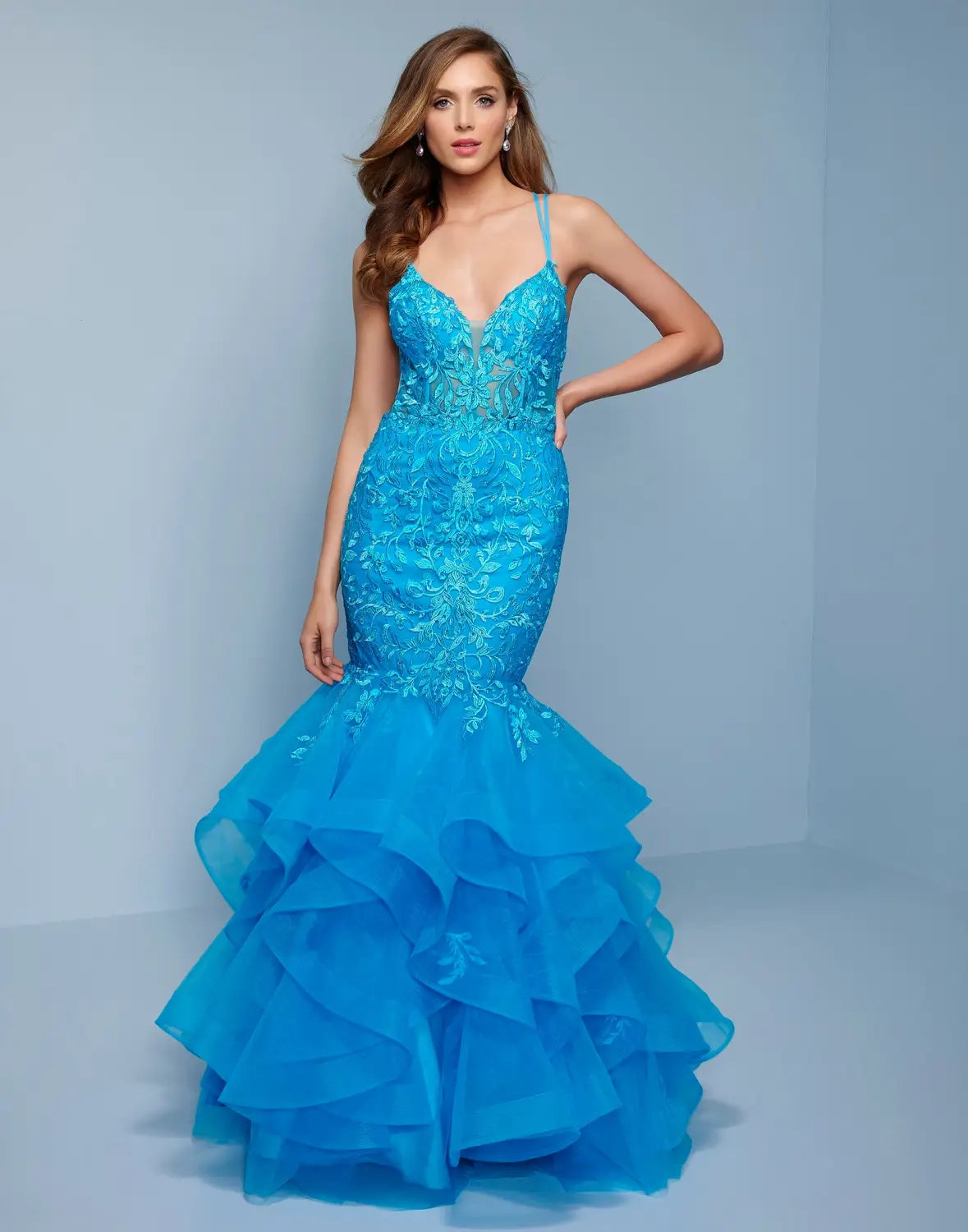 Strapless Splash Prom Dress Size purchases 4