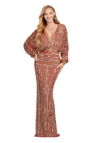 Dolman Sleeve Sequin Maxi Dress