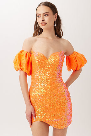 balloon cocktail dress