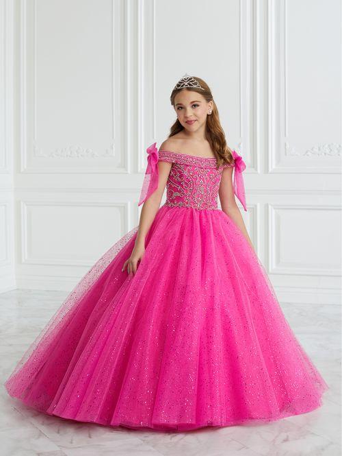 Pink gorgeous shimmery Pageant dress store with beading