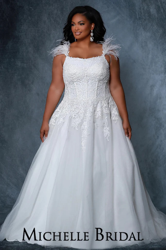 Bridal Corset with Front Zipper also in Plus Sizes