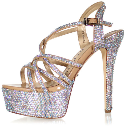 Marc Defang Angelina AB Crystal Pageant Platform Prom Shoe