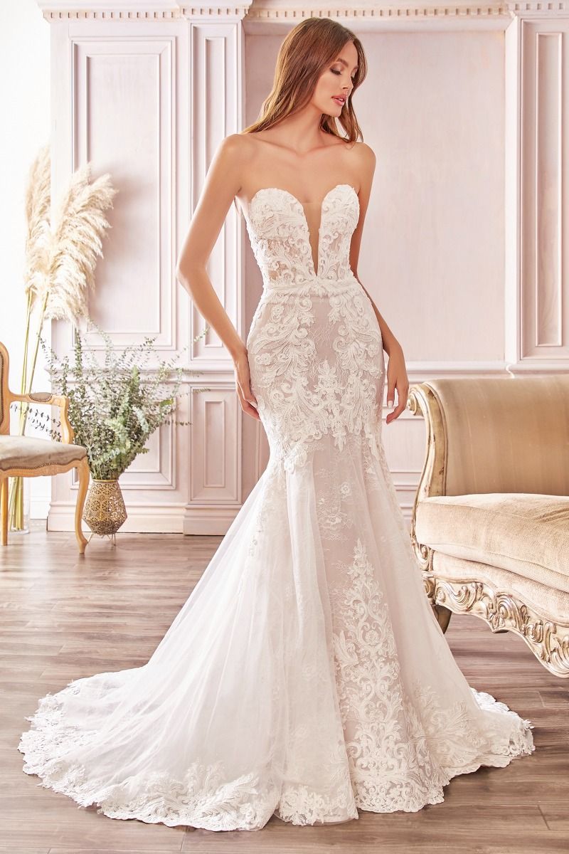 Andrea & Leo Couture A1022 Sheer Lace Long Sleeve Backless Wedding