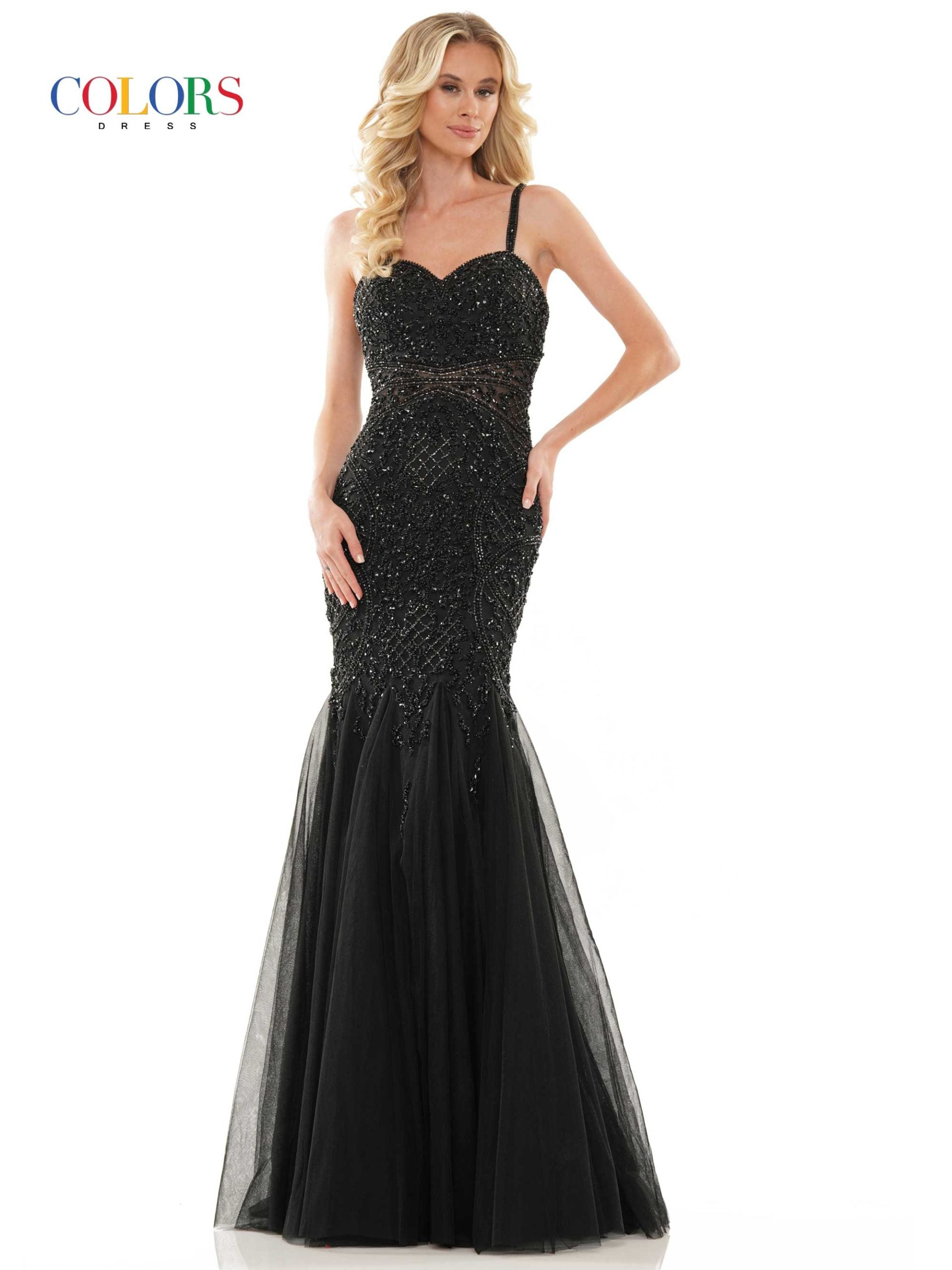 Colors Dress 2230 Mermaid Prom Dress Embellished – Glass Slipper Formals