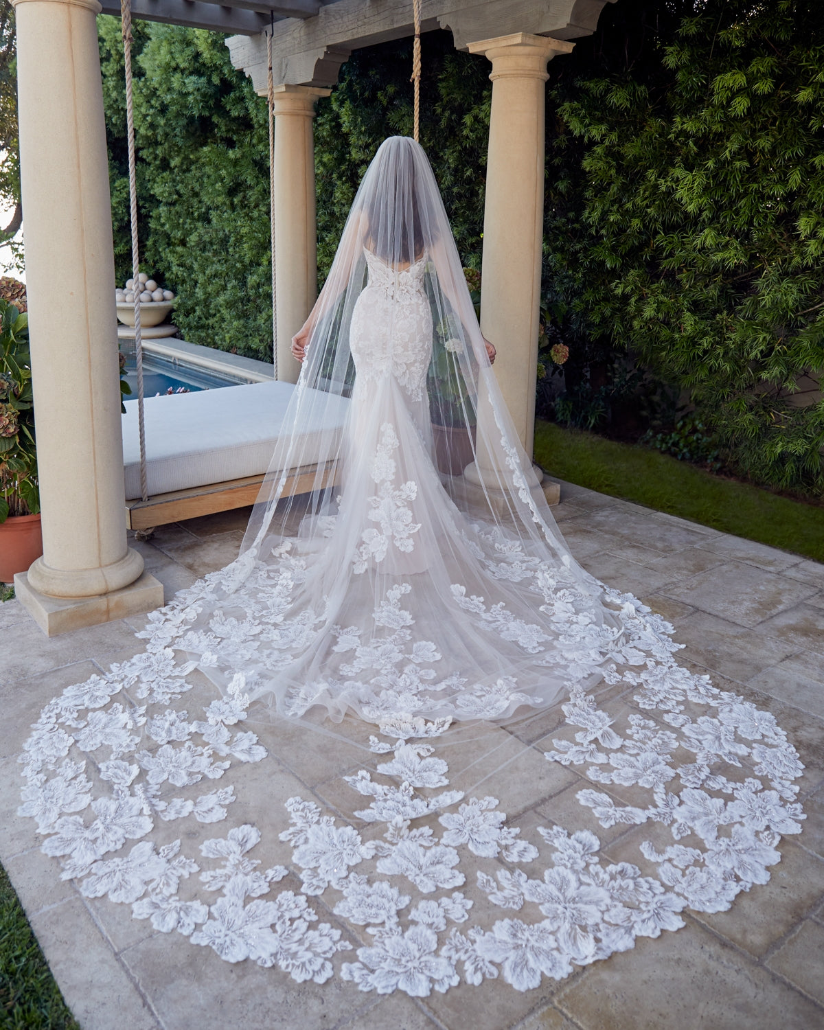cathedral length lace wedding veils