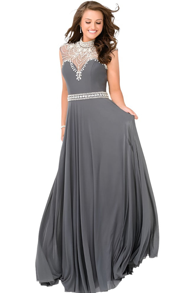 Gunmetal grey prom clearance dress