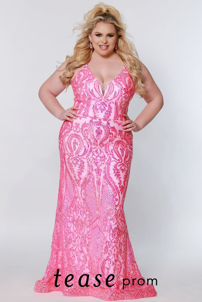 Tease Prom TE2205 Long Fitted Sequin Plus Size Prom Dress Formal Gown –  Glass Slipper Formals