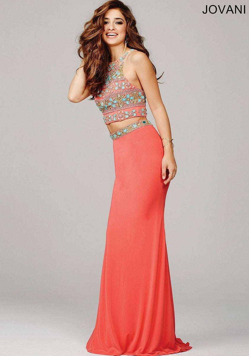 Coral two piece outlet dress