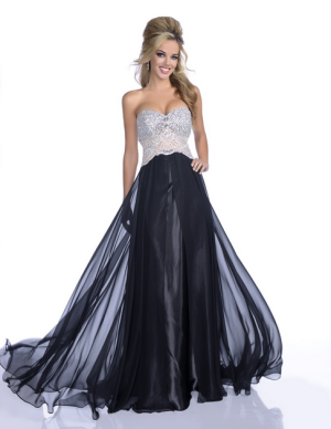 Black Flowy Prom Dress