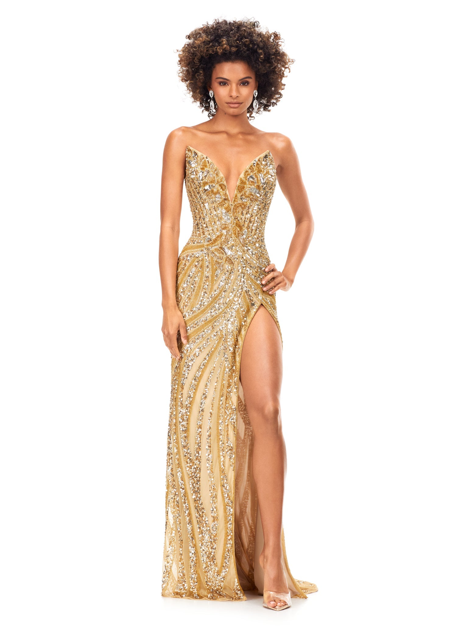 Gold dress hotsell size 16