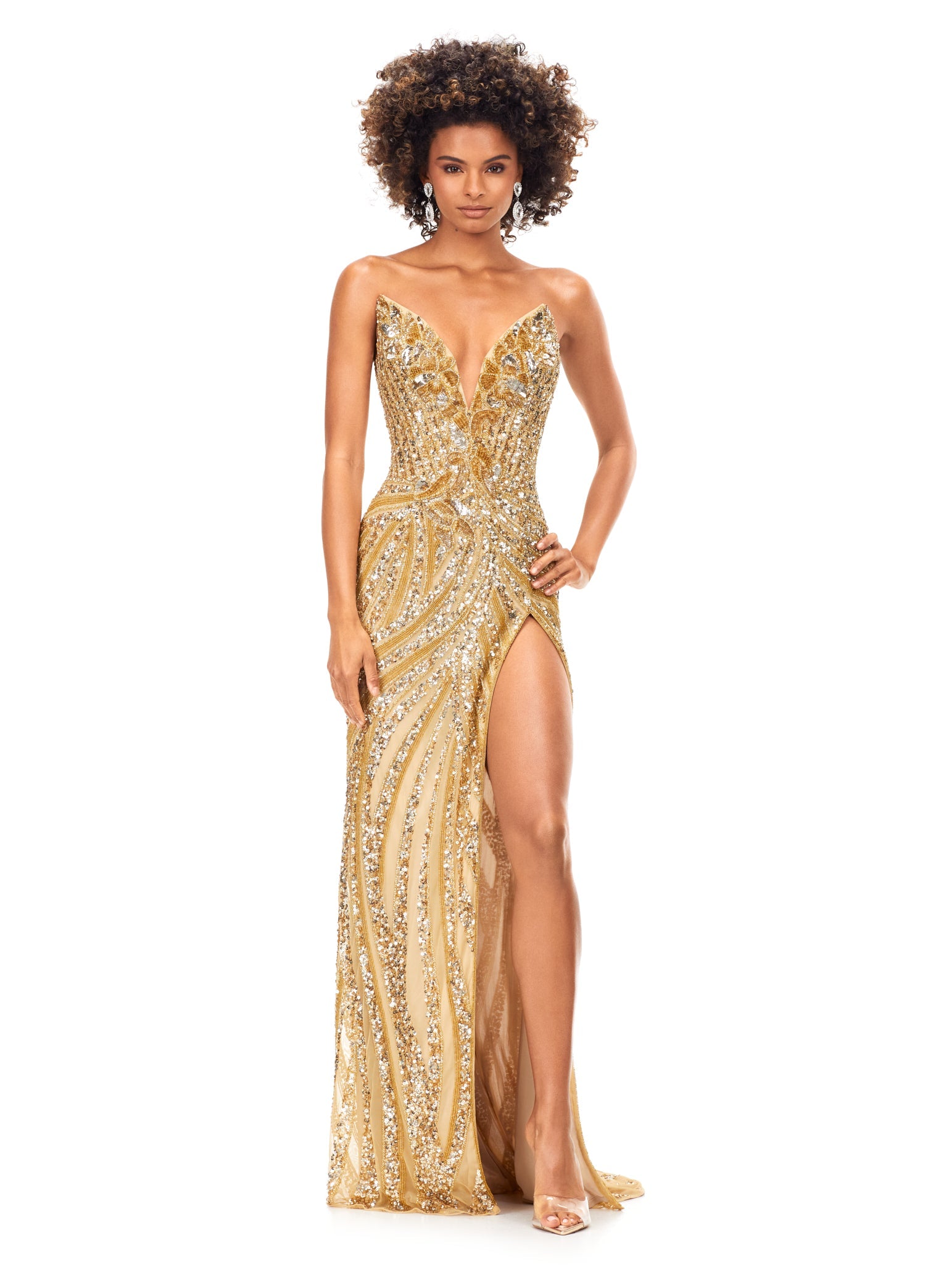 Long Evening Dresses, Gold Sequin Dresses, Prom Dresses, Women