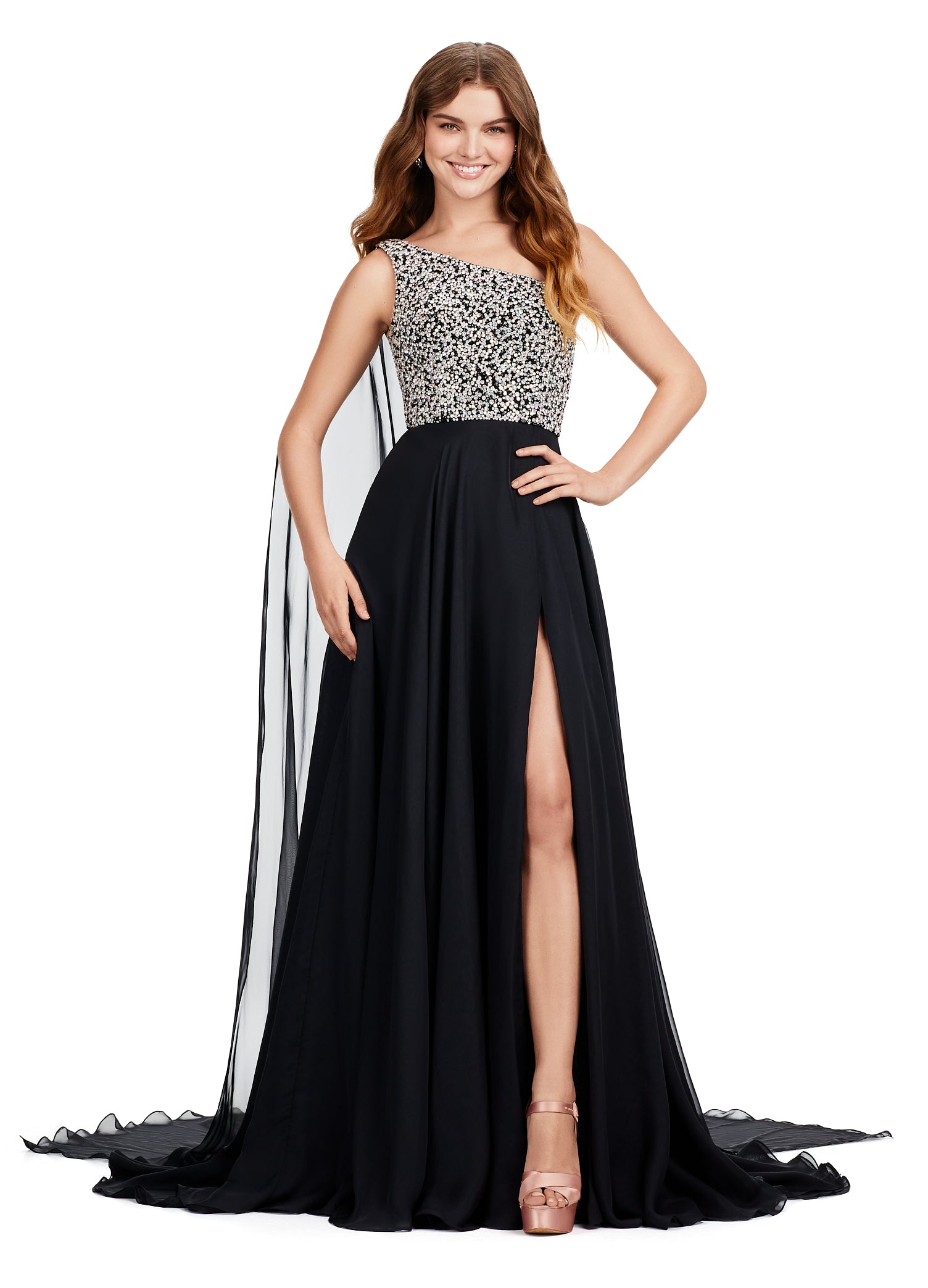 Black Chiffon Fabric Dresses