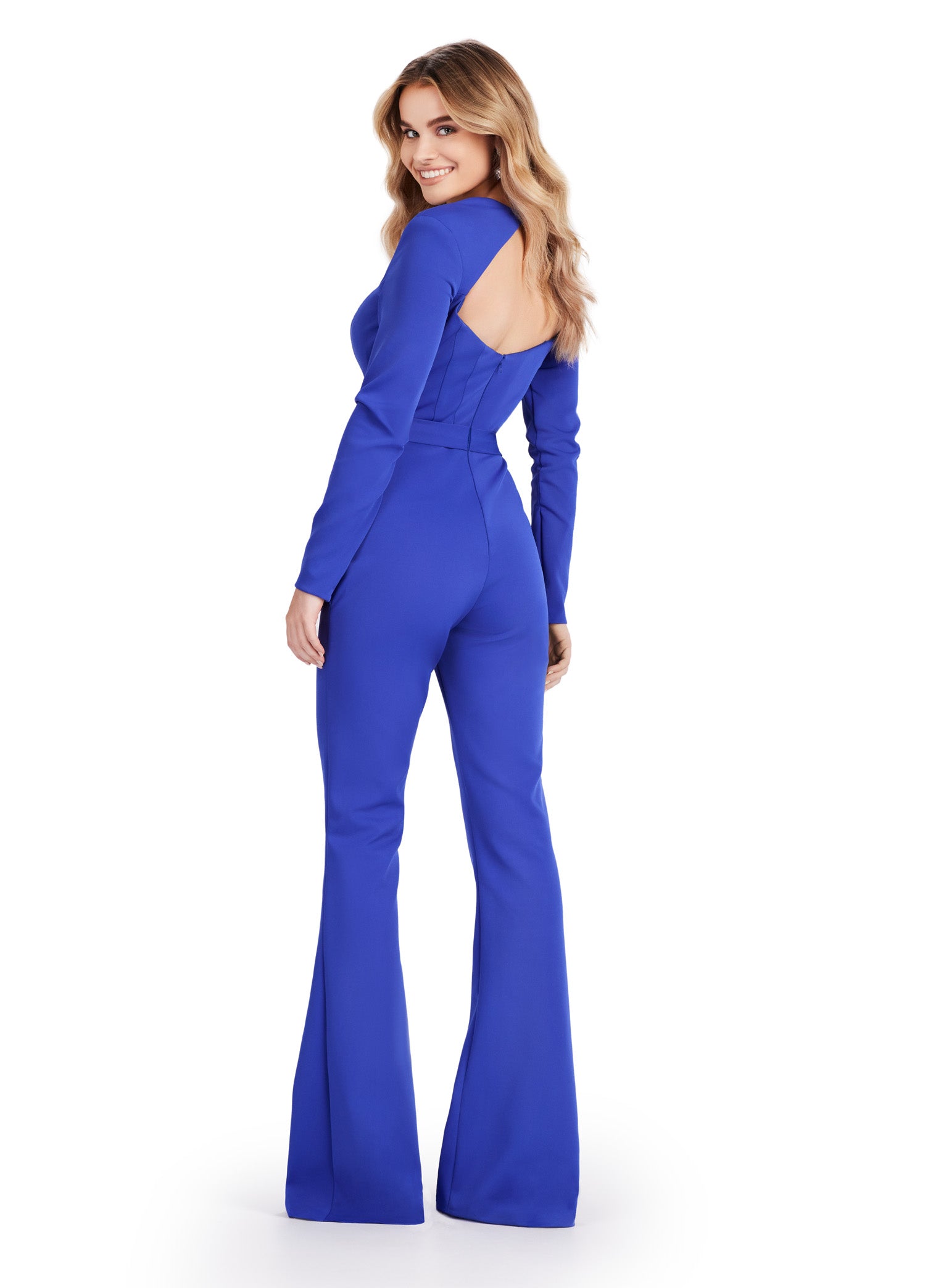 Vienna Prom 99005 Beaded Jumpsuit Ankle Length Lapel Long Prom Formal