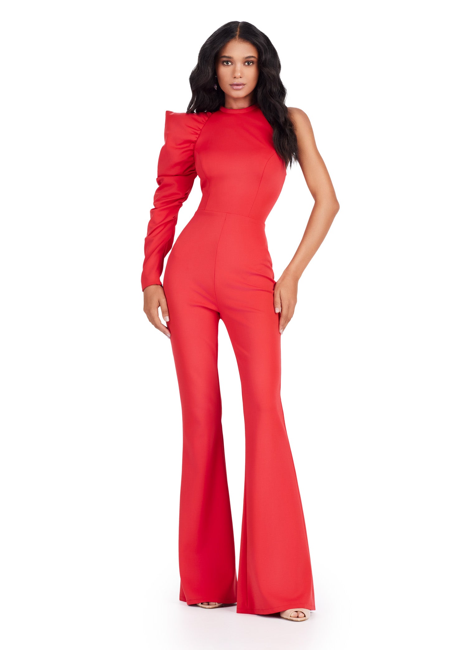 Red jumpsuit fashion formal