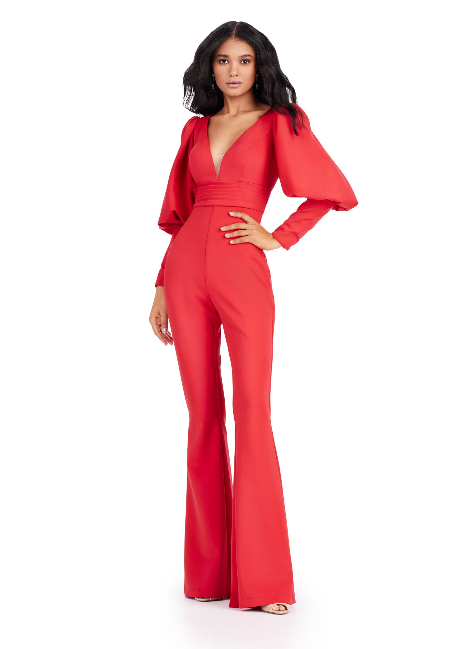 Bishop saving + young Lenox Jumpsuit in Ruby