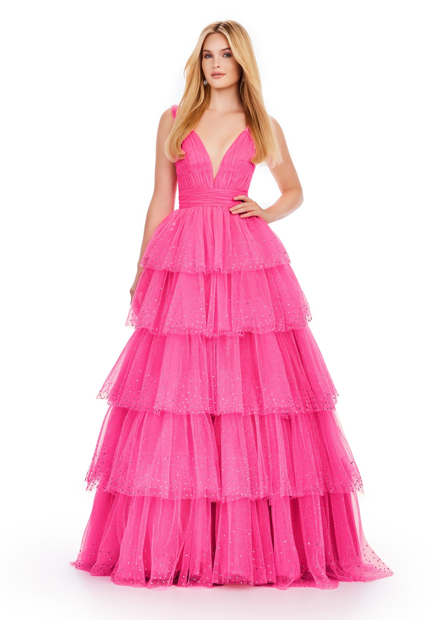 Cathy Pink Tulle Sweetheart Prom Dresses Side Split Evening Dresses  Gorgeous Plus Size Custom Bow Strap Party Dresses Color champagne US Size  24W