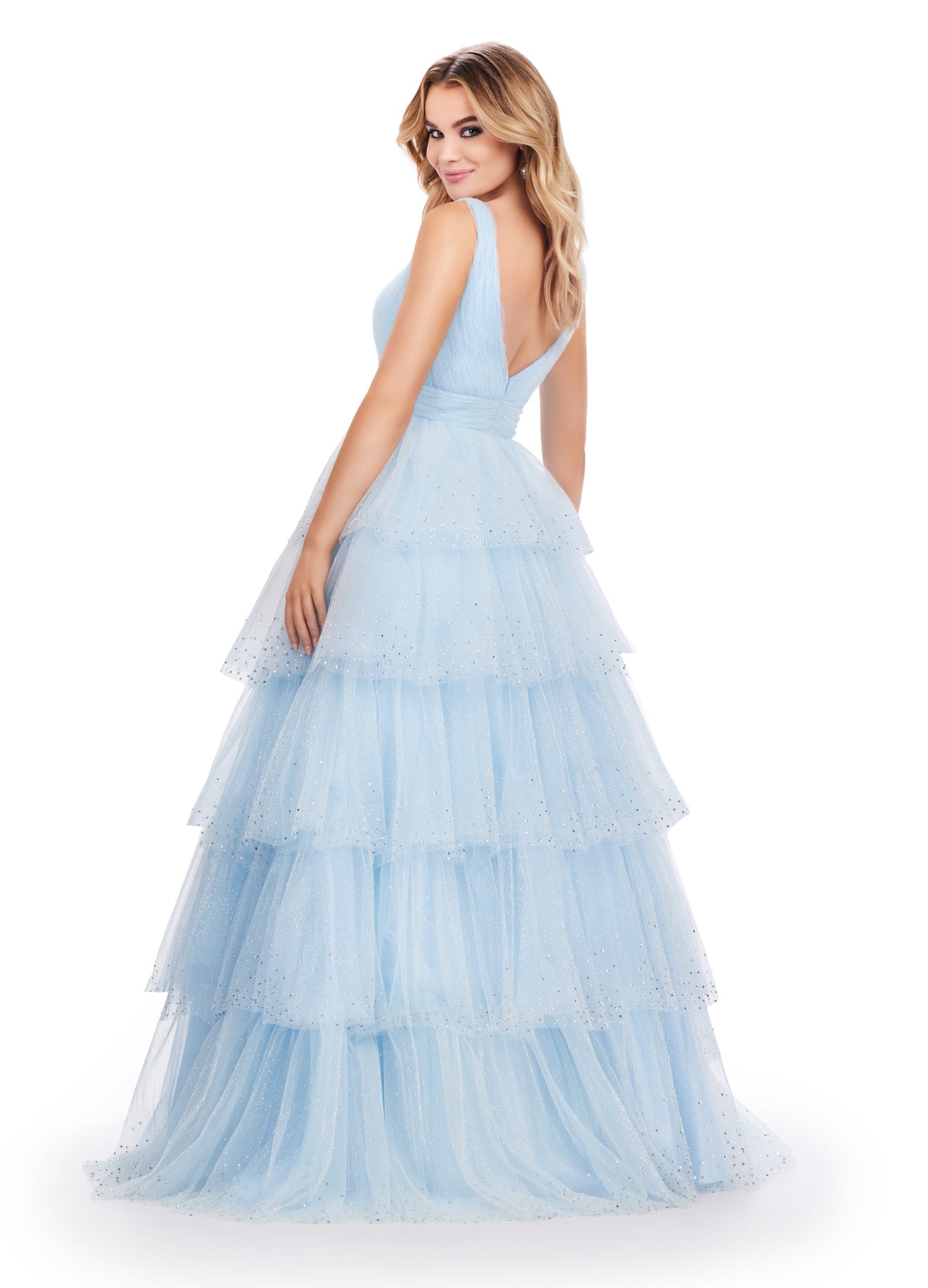 Royal Blue Princess Tulle Prom Dresses With Lace Appliques, Formal Dress,  MP644