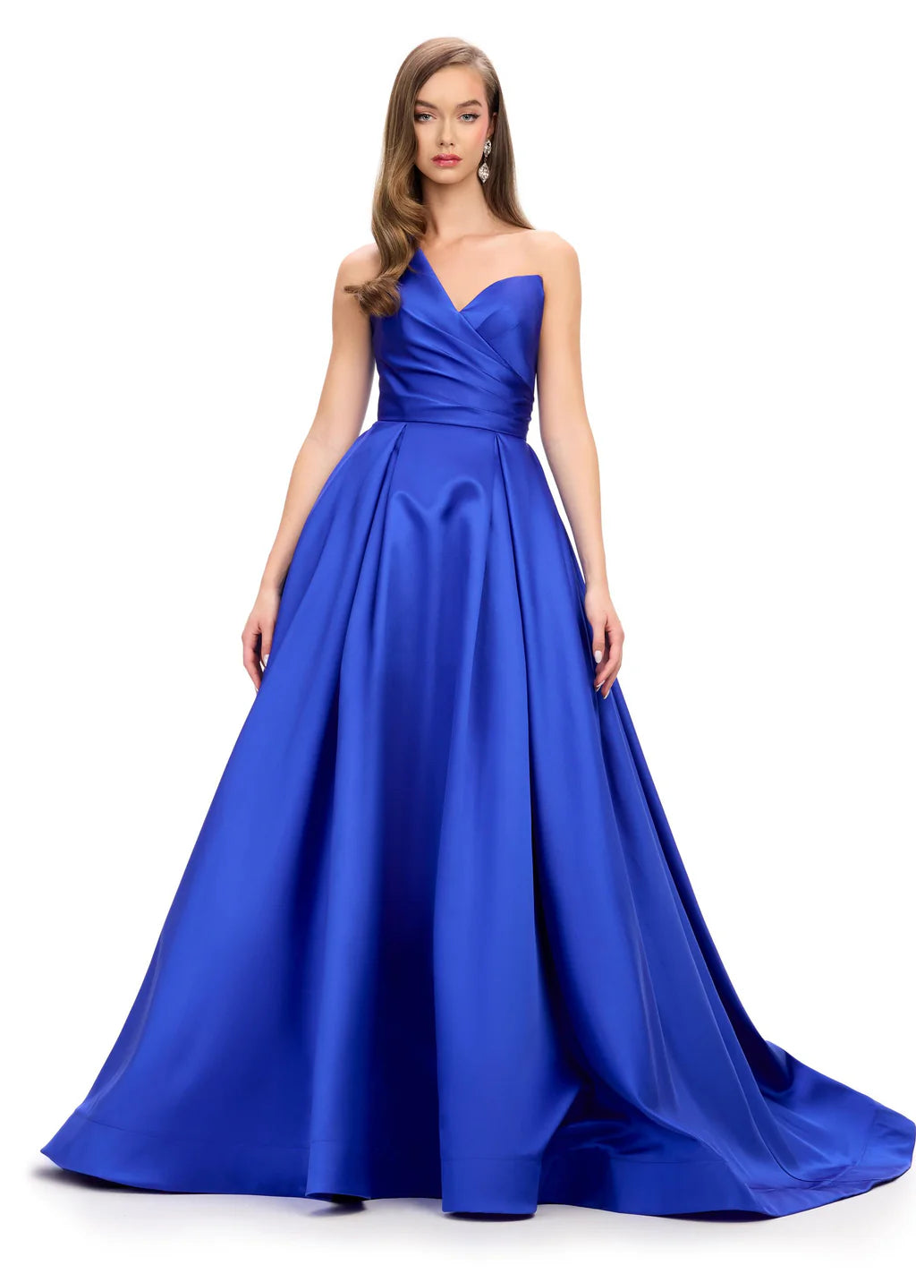 Indulge in pure luxury with our Ashley Lauren 11772 One Shoulder Ballgown Prom Dress. The sweetheart neckline and ruched bodice create a stunning silhouette, while the one-shoulder design adds a touch of drama. Perfect for a sophisticated evening event or special occasion. Elevate your style with this exclusive masterpiece.