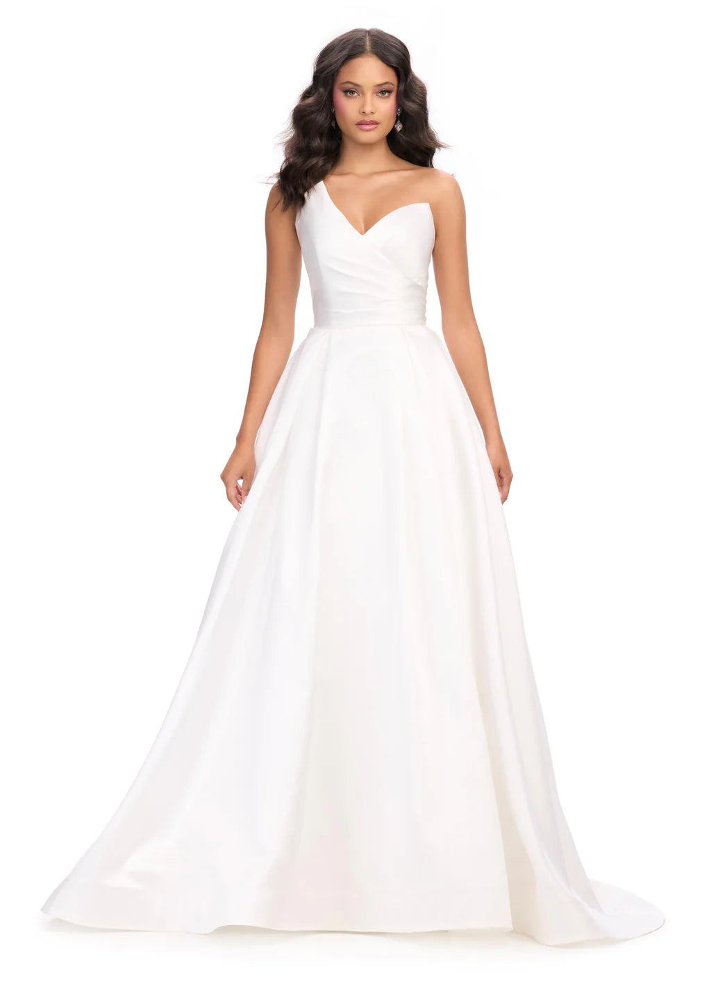 Indulge in pure luxury with our Ashley Lauren 11772 One Shoulder Ballgown Prom Dress. The sweetheart neckline and ruched bodice create a stunning silhouette, while the one-shoulder design adds a touch of drama. Perfect for a sophisticated evening event or special occasion. Elevate your style with this exclusive masterpiece.