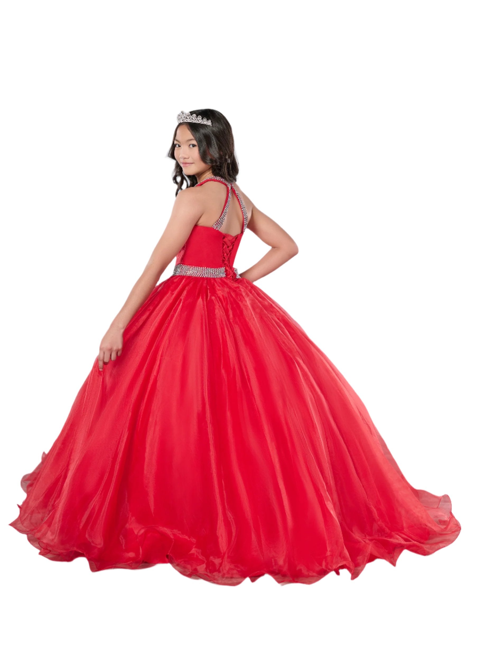 Girls' Formal Dress shops Pageant Red Hi Low Pageant Ball Gown Size 6X NWOT