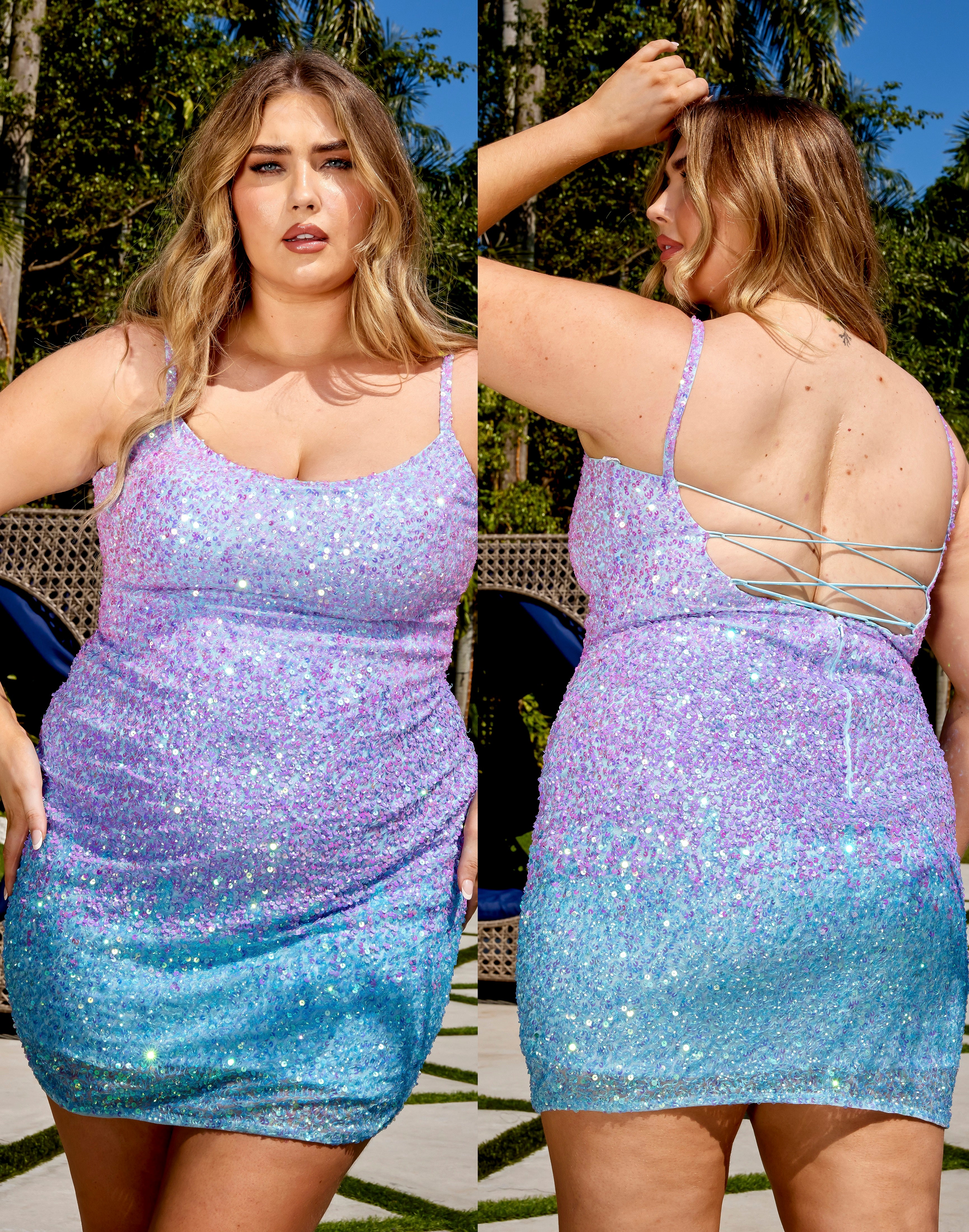 Ombre dress plus size best sale