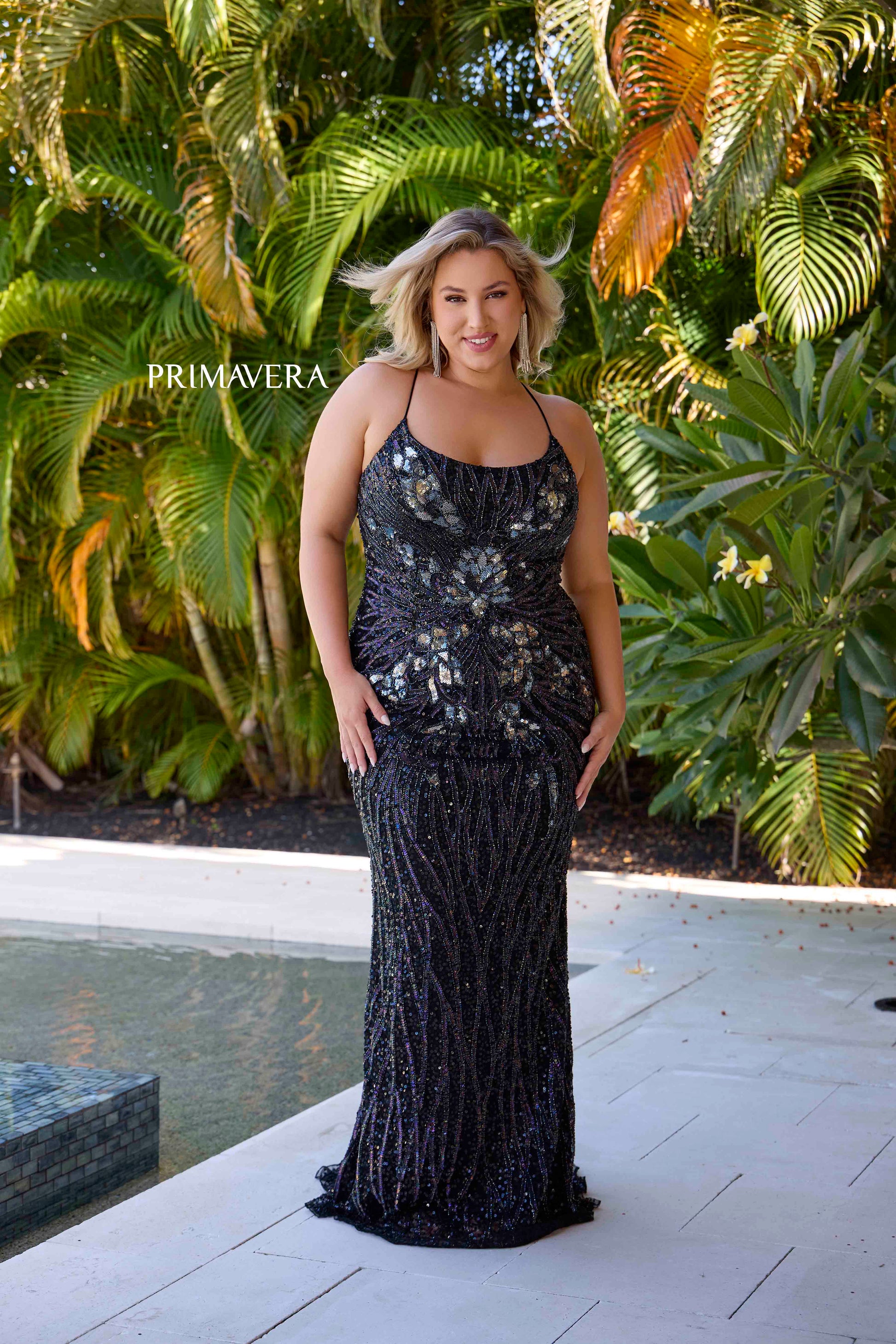 Elevate your formalwear with the Primavera 14072 Plus Size Sequin Beaded Prom Dress. This elegant gown features a figure-flattering corset back and intricate sequin beading, perfect for a pageant or special occasion. Don't settle for ordinary, shine in this stunning dress.

Sizes: 14W-24W

Colors: Black, Coral, Crystal Blue