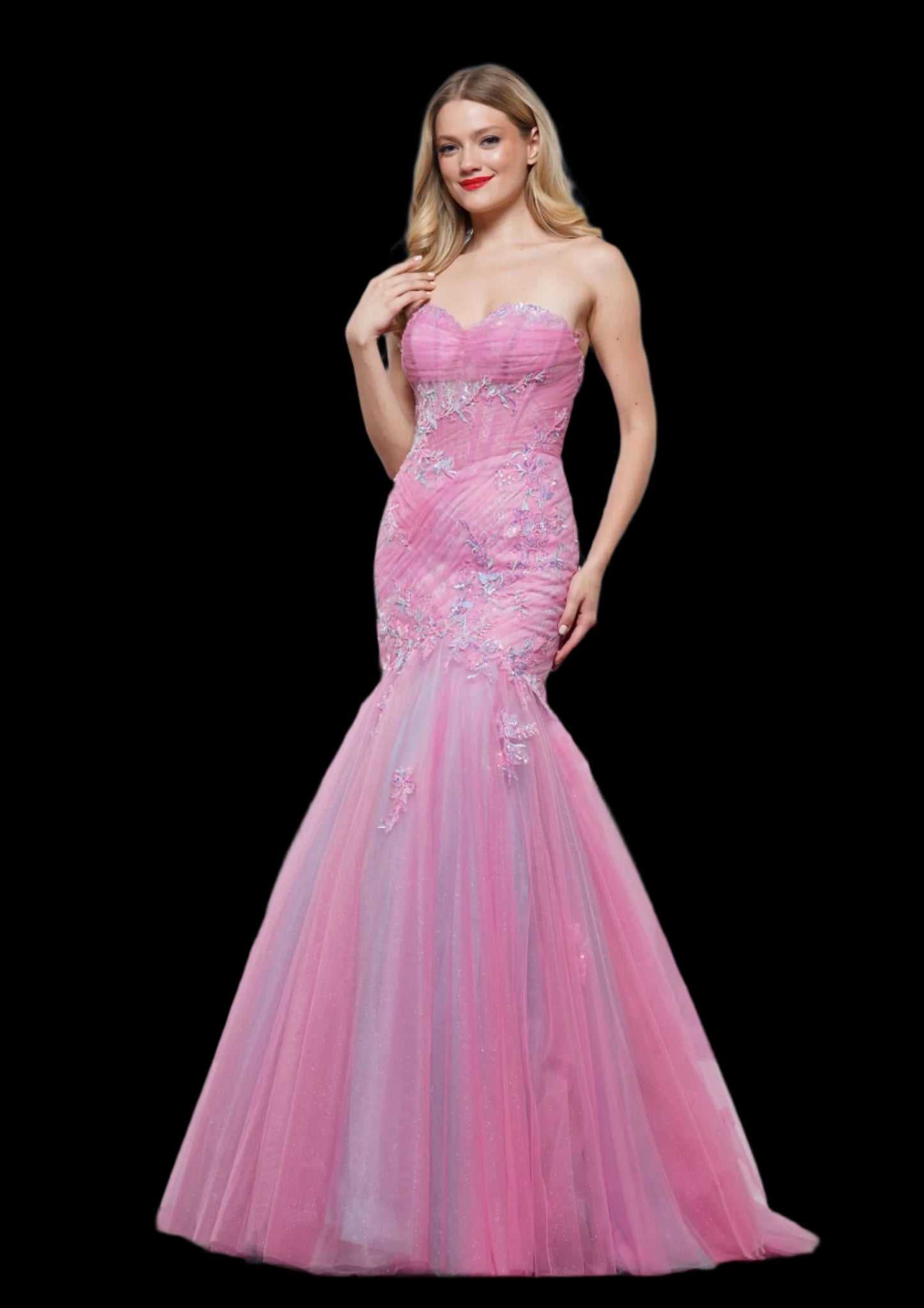 This Colors Dress 3529 Prom Dress features a stunning mermaid style, with a flattering corset and strapless design. The sequin lace and multi tulle add a touch of glamour and elegance. Perfect for prom or pageants.