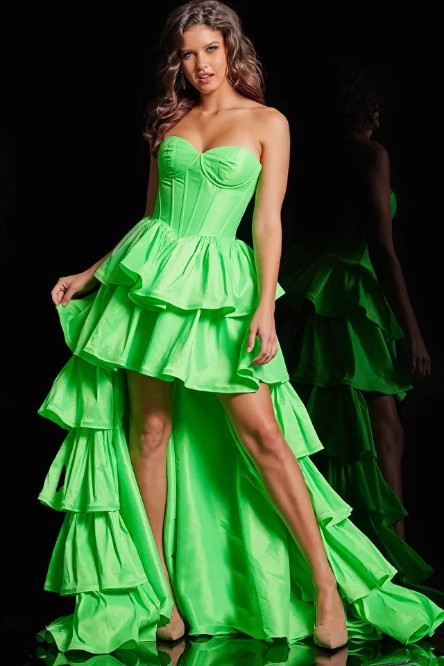 Lime Green Taffeta Dress