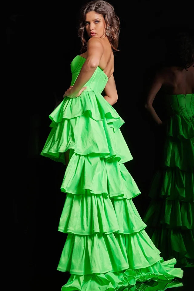 Lime Green Taffeta Dress