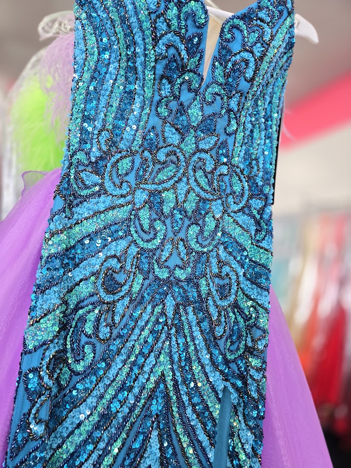 Jovani 38707 Beaded Strapless Peak Point Prom Dress Maxi Slit Pageant Glass Slipper Formals