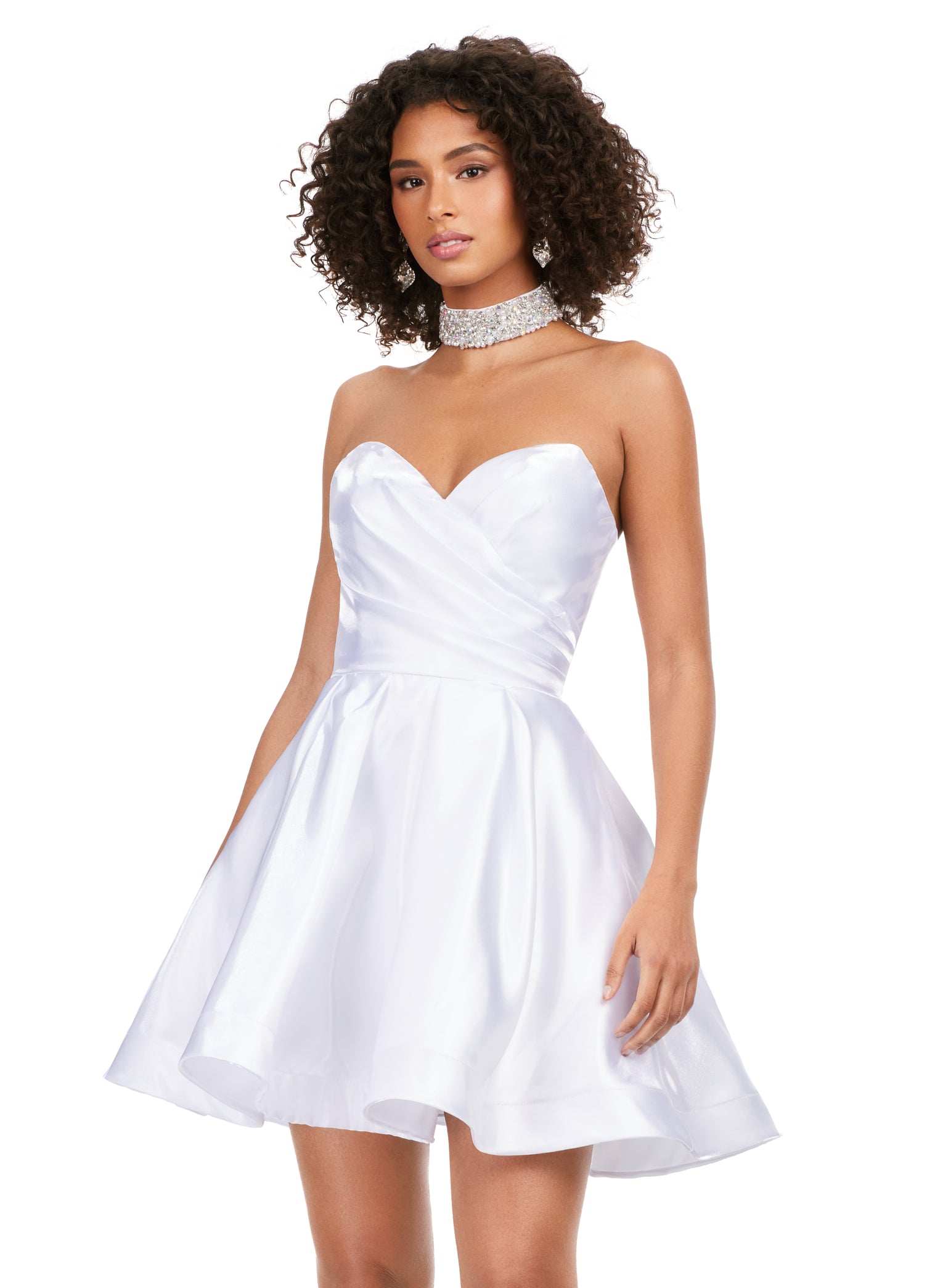 White strapless homecoming outlet dress