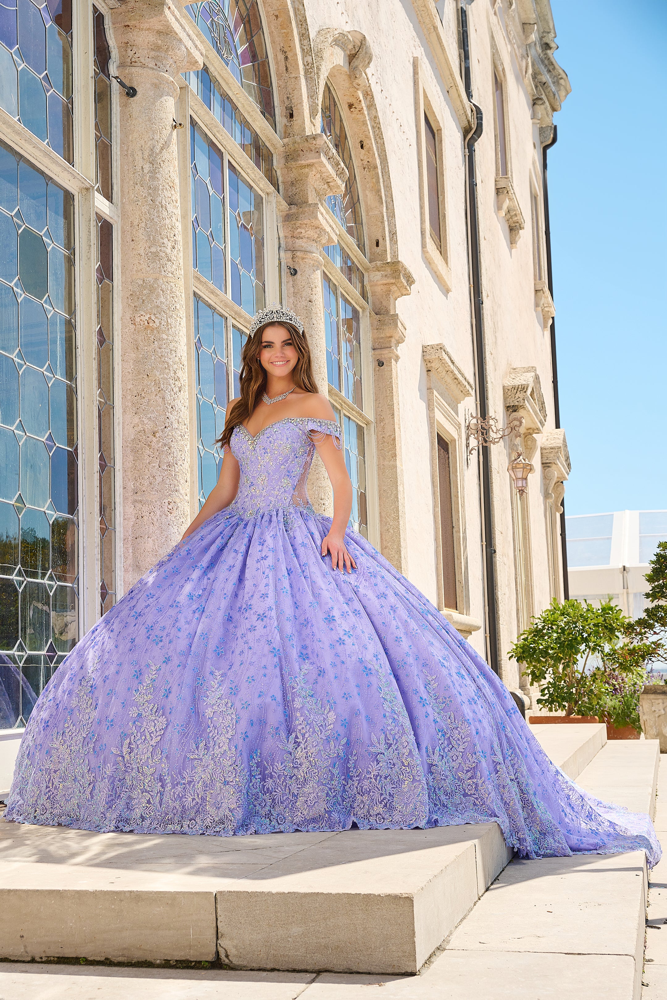 Lilac ball fashion gown