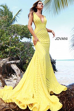 Size 4 Bright Yellow Beaded Prom on sale Homecoming Formal Pageant Evening Gown Dress