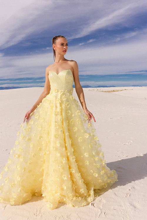 Sheer yellow clearance dress