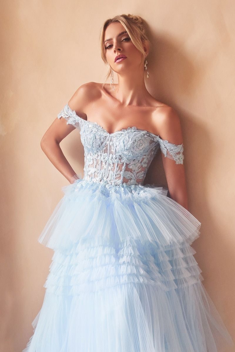 Layered tulle 2024 ball gown