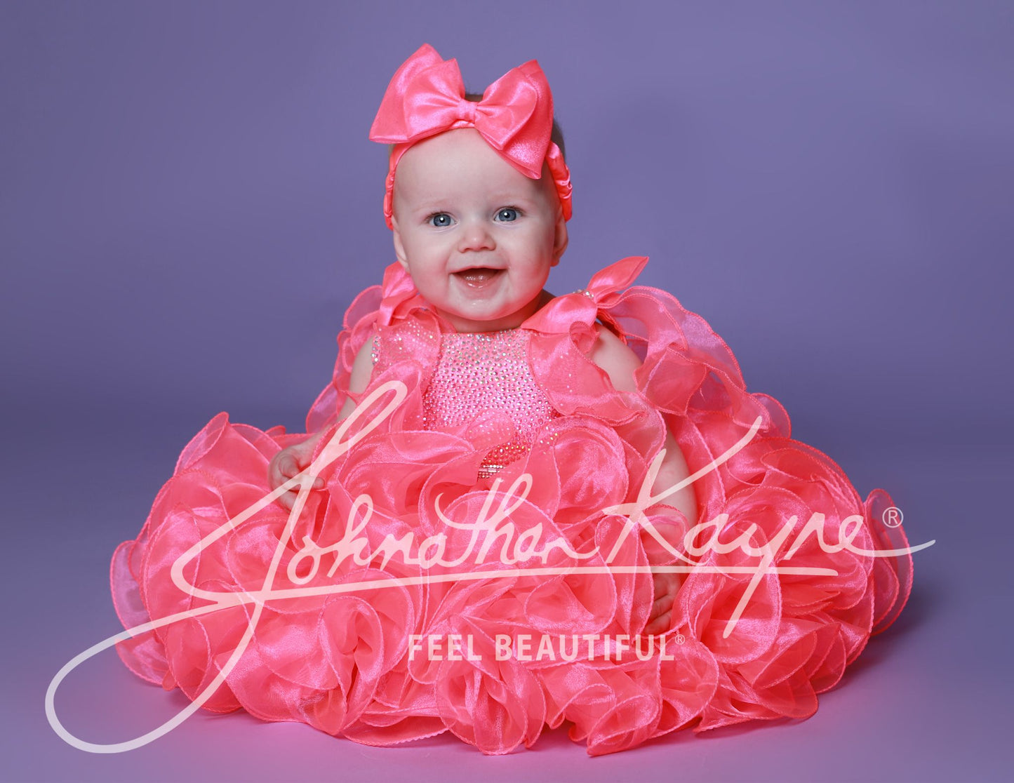 Sugar Kayne C229 Cupcake Pageant Dress Bow Shoulders