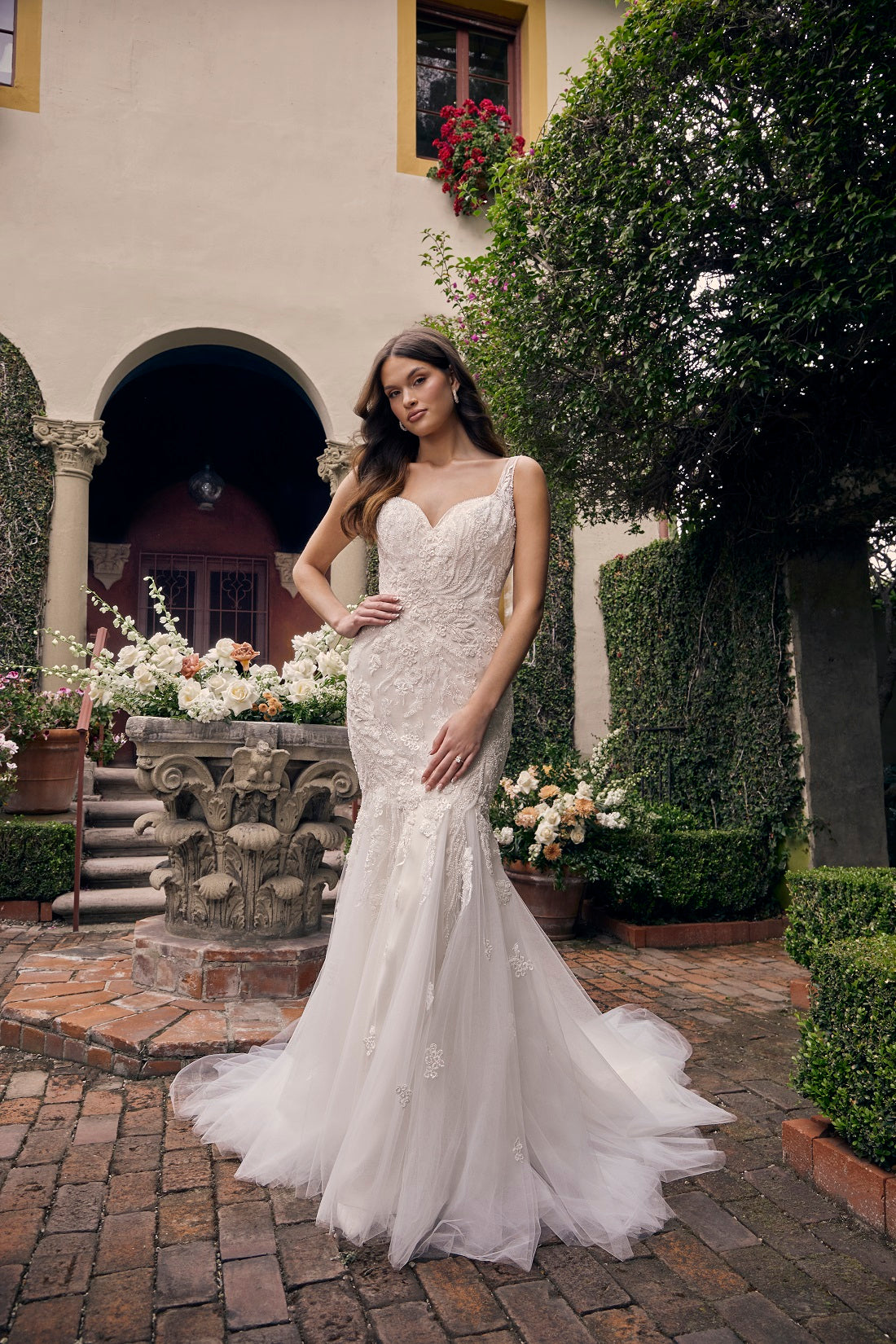 Sweetheart fit and sales flare wedding dress