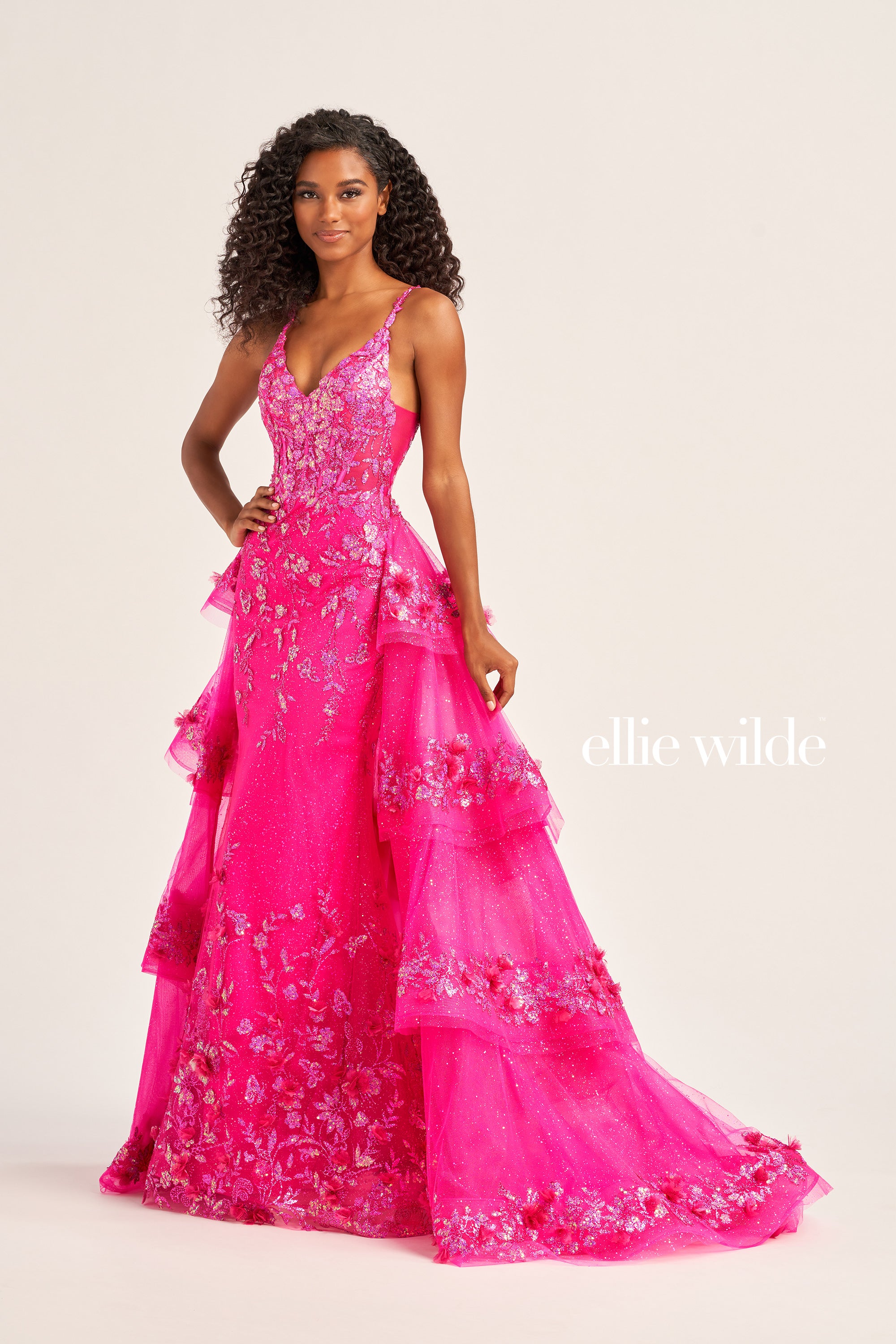 Glitter detachable 2024 skirt prom dress