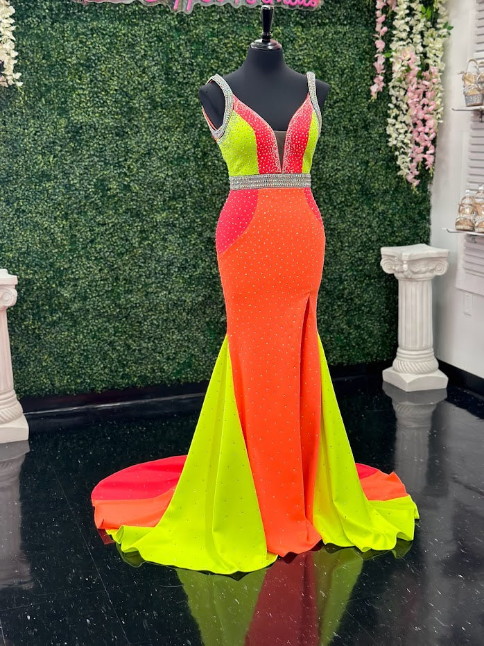 Neon scuba dress hotsell