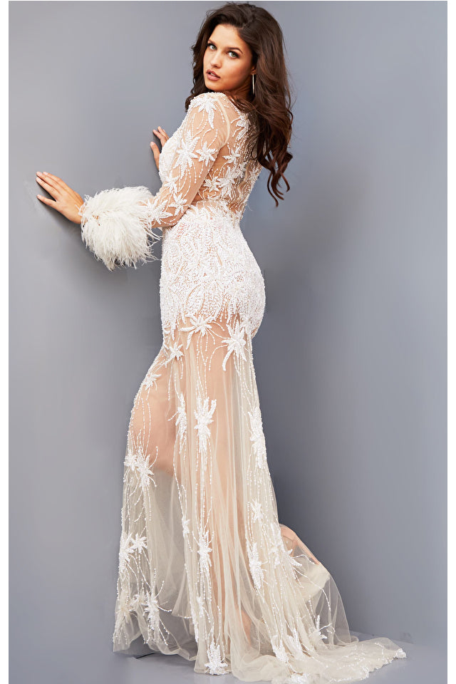 Jovani white hotsell lace dress