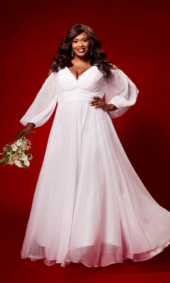 Johnathan Kayne for Sydneys Closet JK2205 Plus Size Prom Dress Chiffon