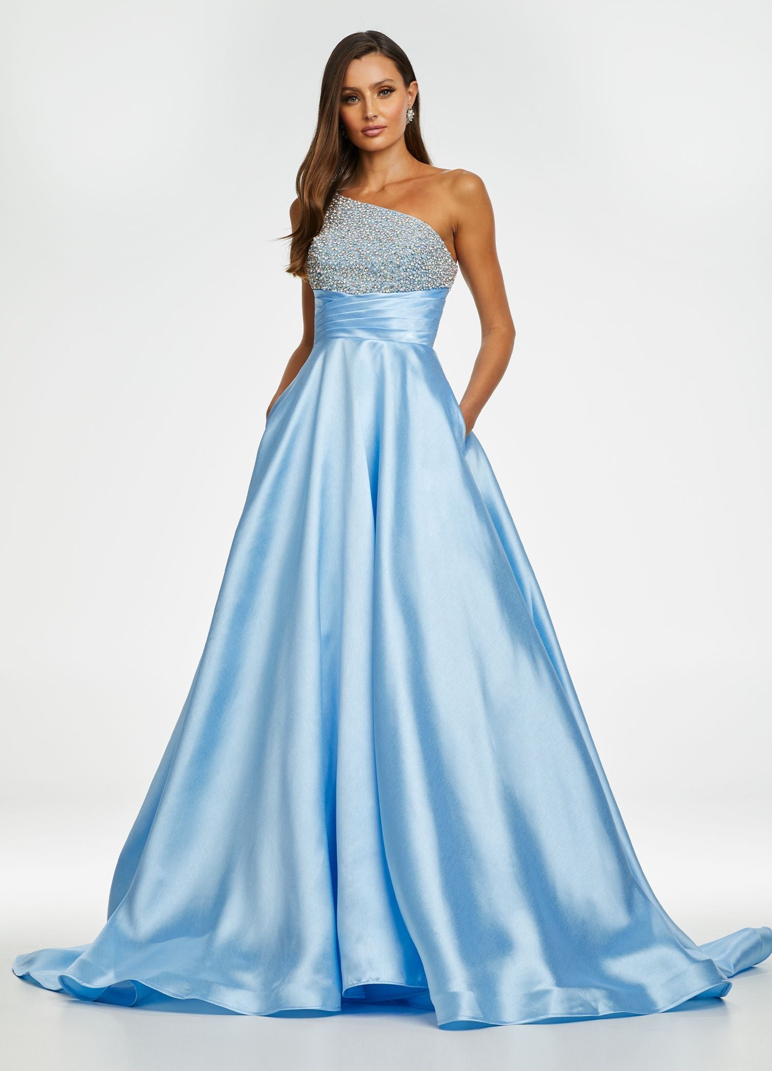 One shoulder ball gown dresses hotsell