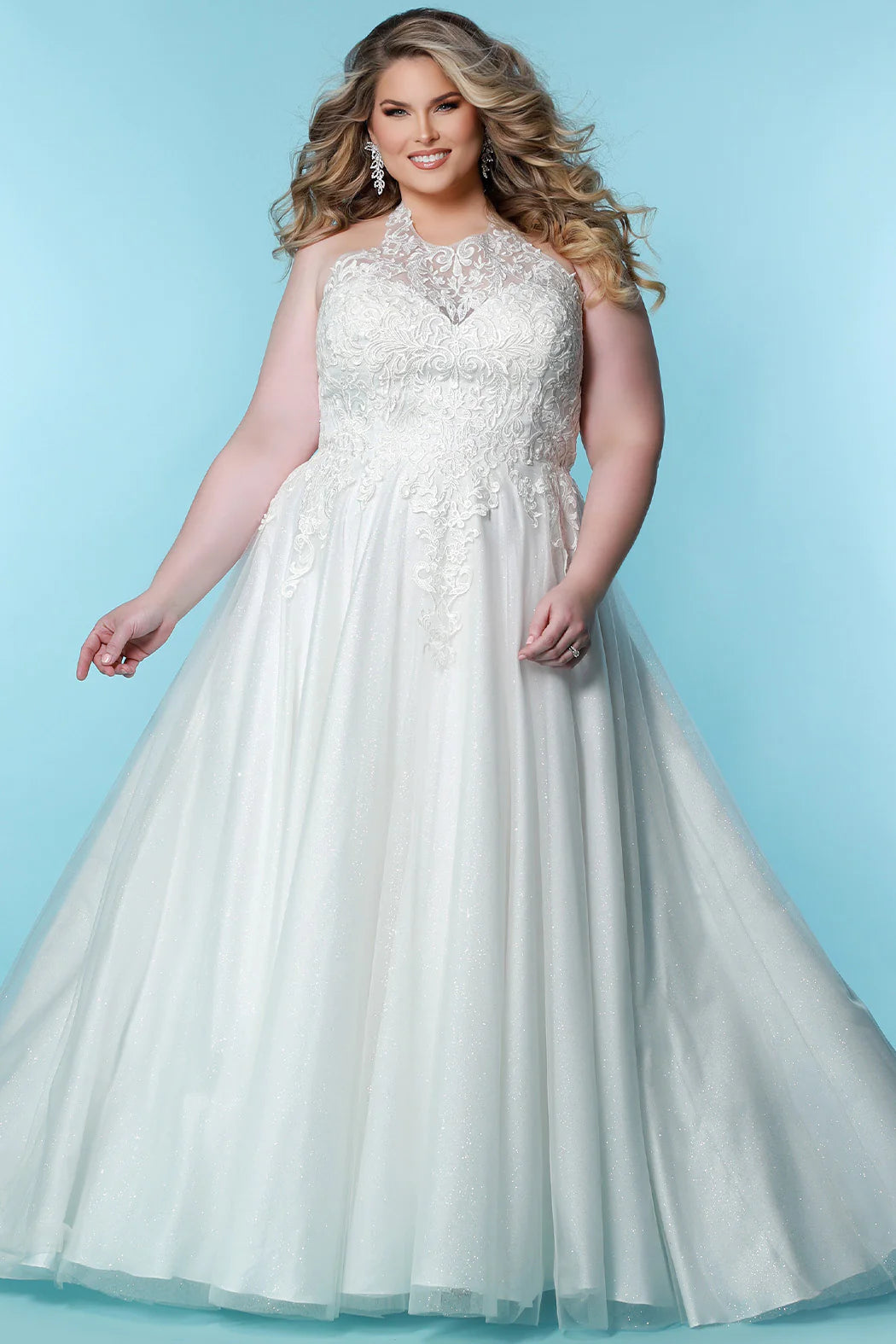 Plus size light on sale blue wedding dresses