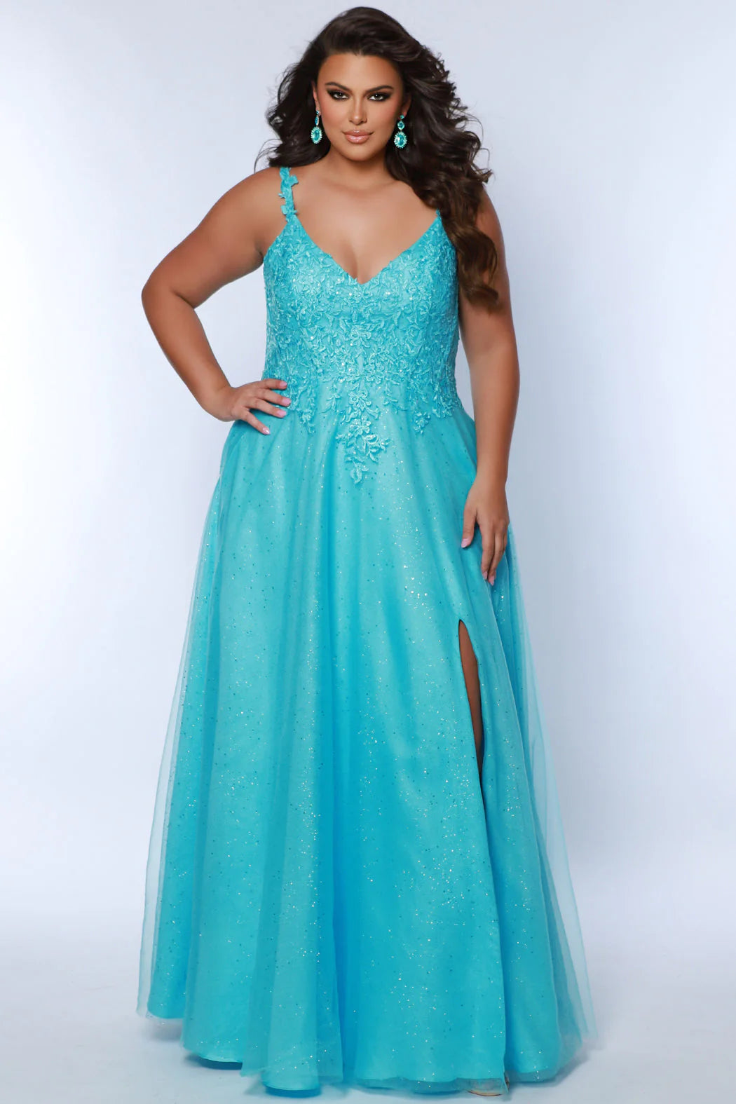 Plus Size Turquoise Bridesmaid Dress