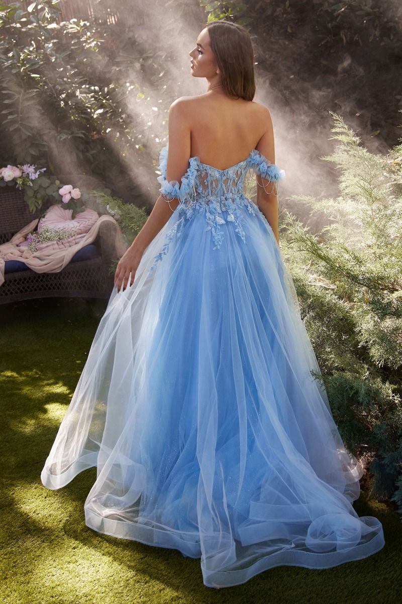 Angelsbridep Sky Blue A-line Lace Up Corset Prom Dresses Robes De