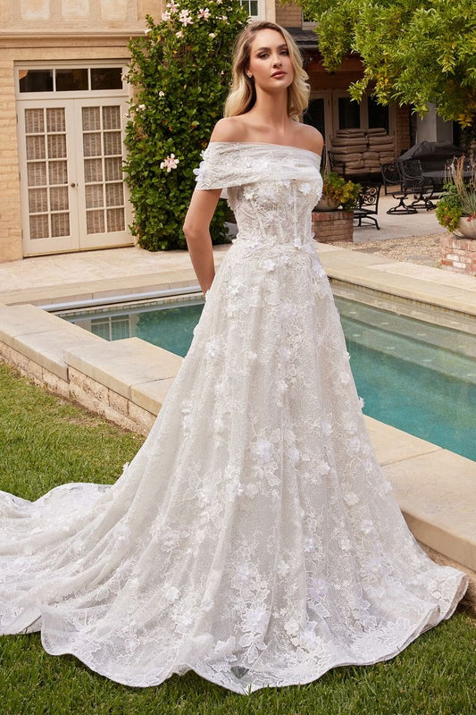 Andrea and Leo Couture CD860W Strapless Wedding Dress Removable Shaw