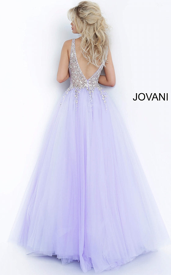 Jovani 65379 Ball Gown Prom Dress 24 Grey Glass Slipper Formals