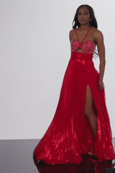 Red Chiffon Jovani