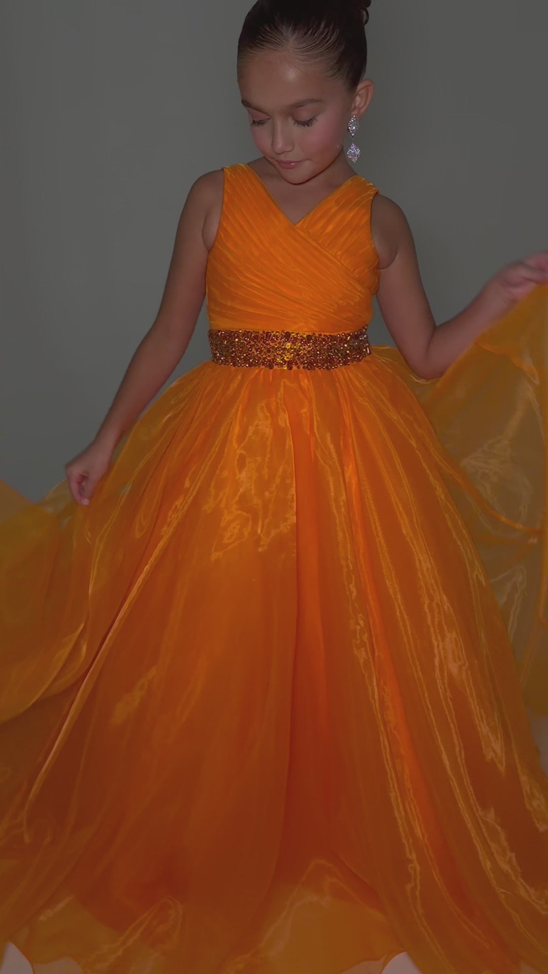 Bonny Formal Iridescent Orange hotsell Ruched Gown